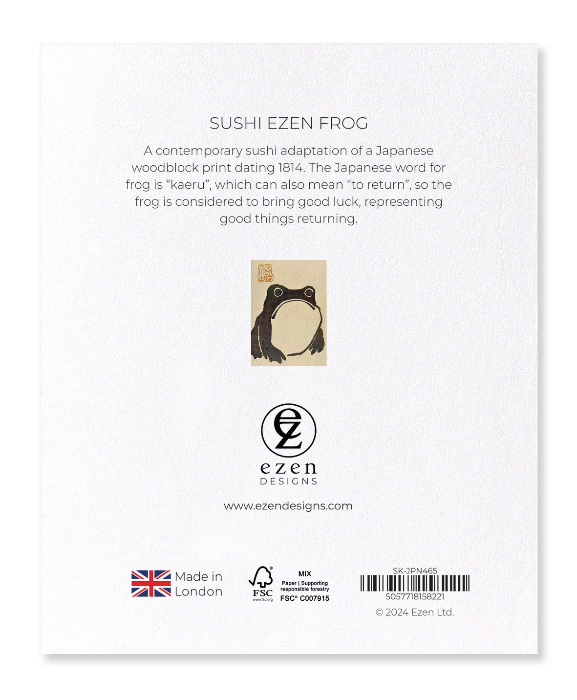 Ezen Designs - Sushi Ezen Frog - Sticker Set