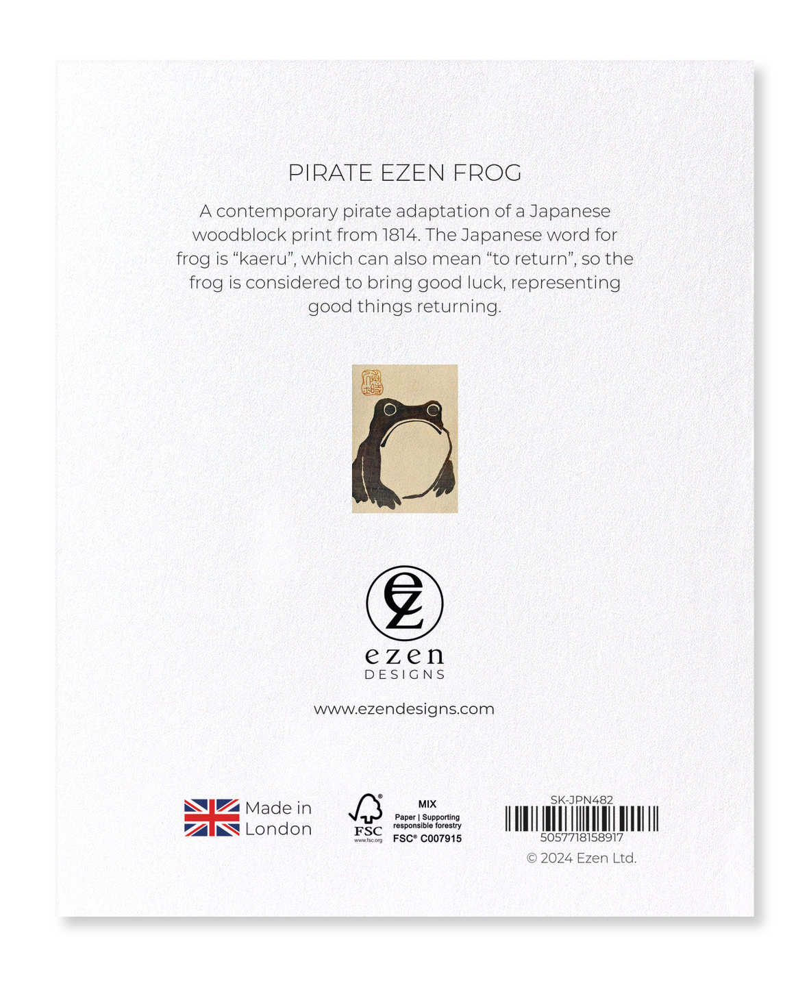Ezen Designs - Pirate Ezen Frog - Sticker Set