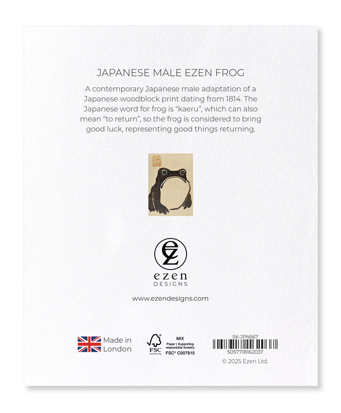 Ezen Designs - Japanese Male Ezen Frog - Sticker Set