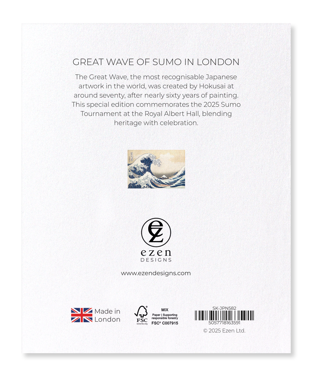 Ezen Designs - Great Wave of Sumo in London - Sticker Set