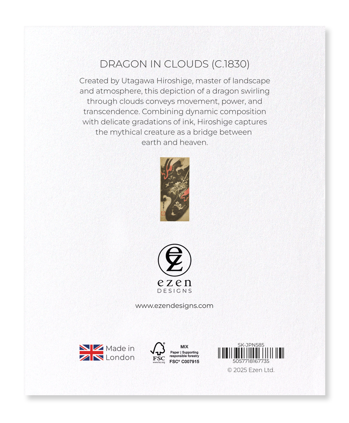 Ezen Designs - Dragon in Clouds (c.1830) - Sticker Set