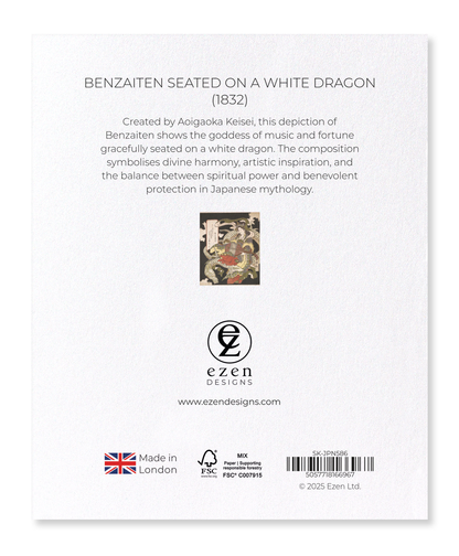 Ezen Designs - Benzaiten Seated on a White Dragon (1832) - Sticker Set
