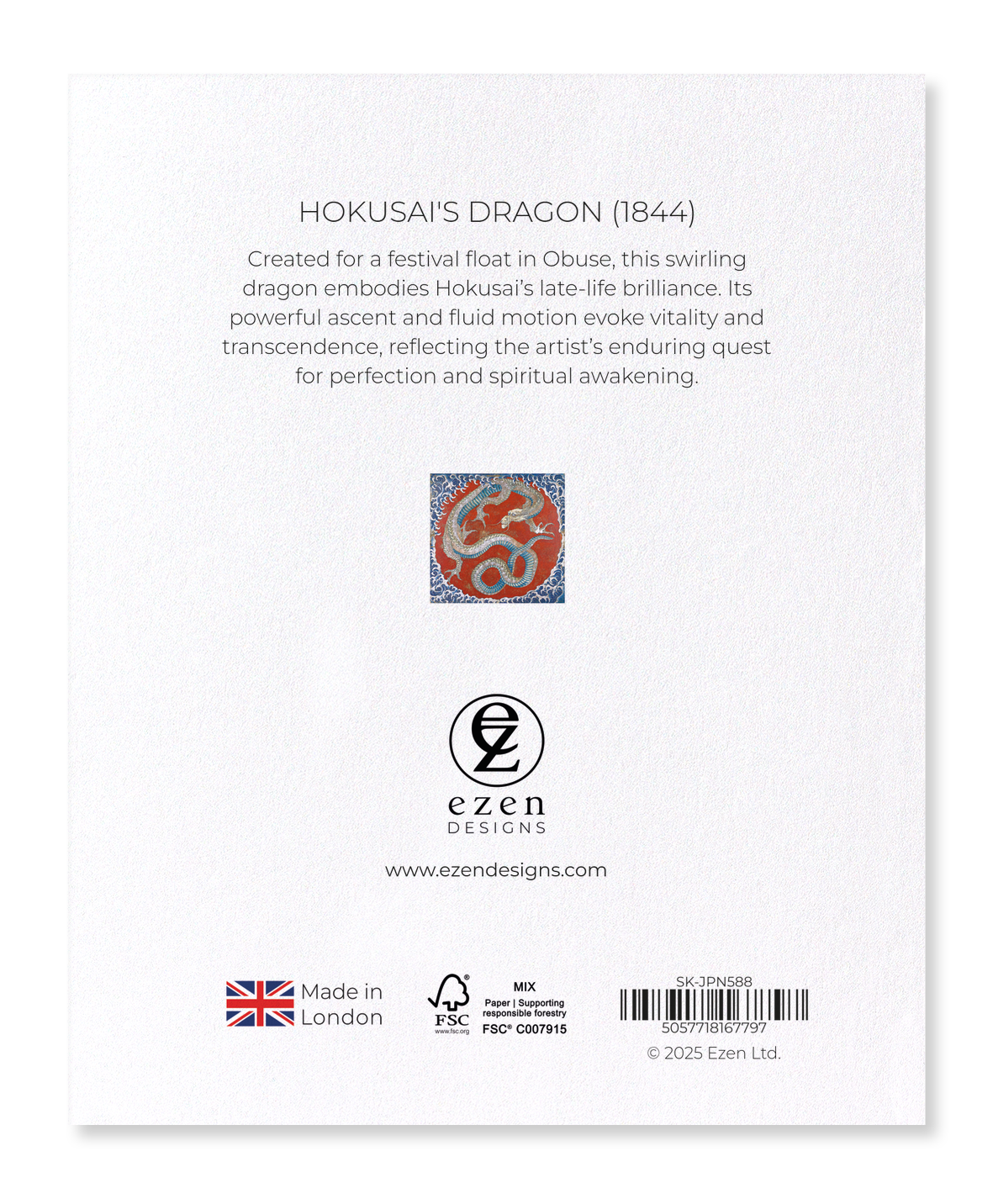 Ezen Designs - Hokusai's Dragon (1844) - Sticker Set