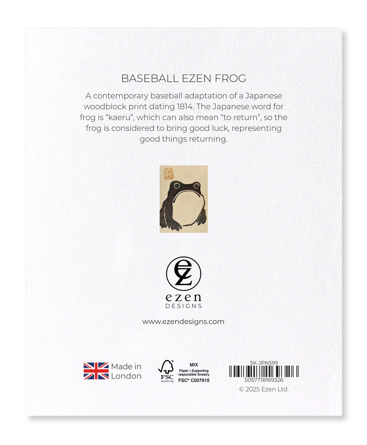 Ezen Designs - Baseball Ezen Frog - Sticker Set