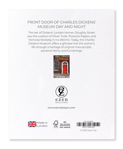 Ezen Designs - Front Door of Charles Dickens' Museum Day and Night - Sticker Set