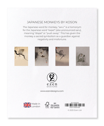 Ezen Designs - Japanese Monkeys by Koson - Sticker Set