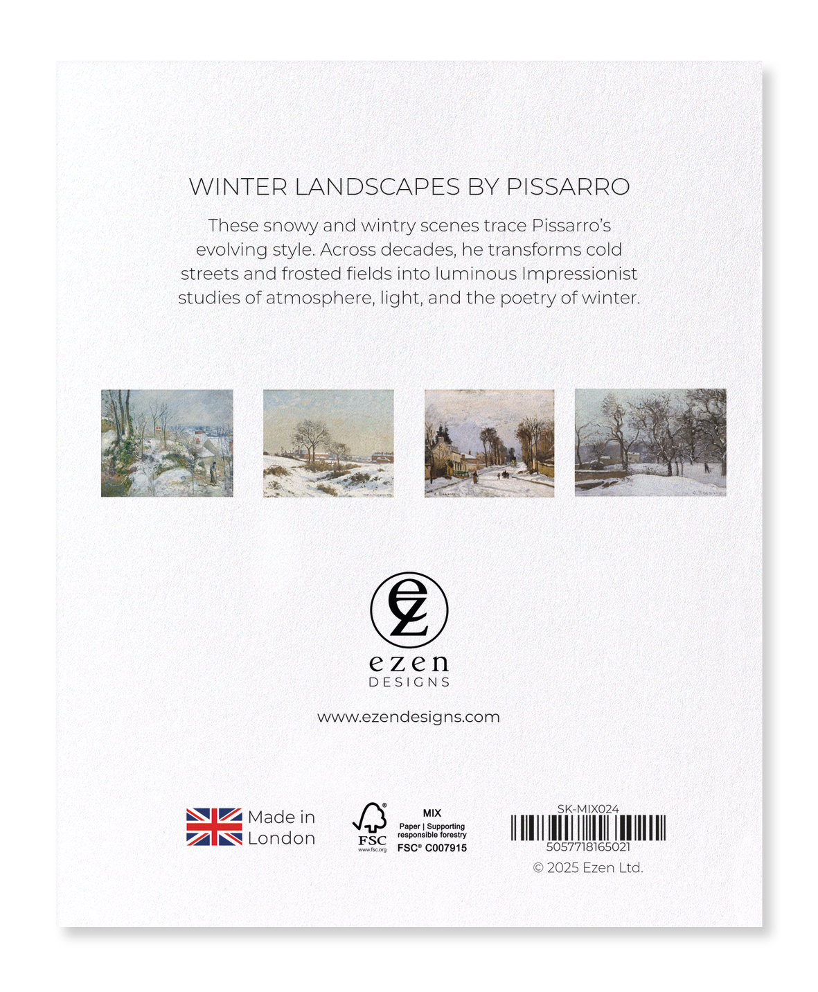 Ezen Designs - Winter Landscapes by Pissarro - Sticker Set