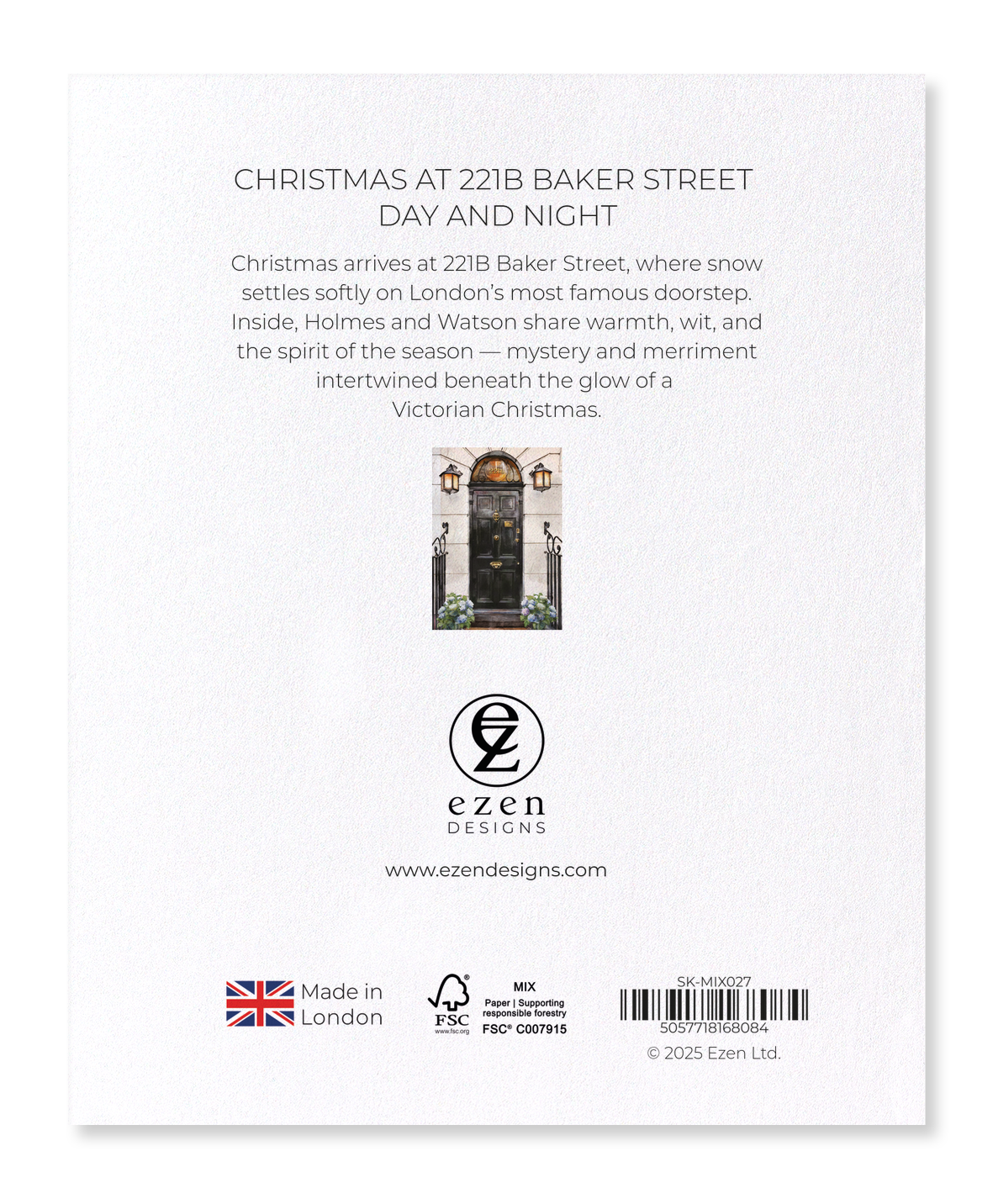 Ezen Designs - Christmas at 221B Baker Street Day and Night - Sticker Set