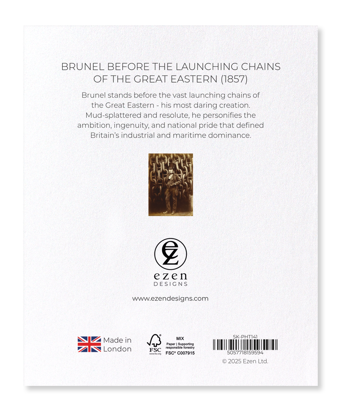 Ezen Designs - Brunel before the Launching Chains of the Great Eastern (1857) - Sticker Set