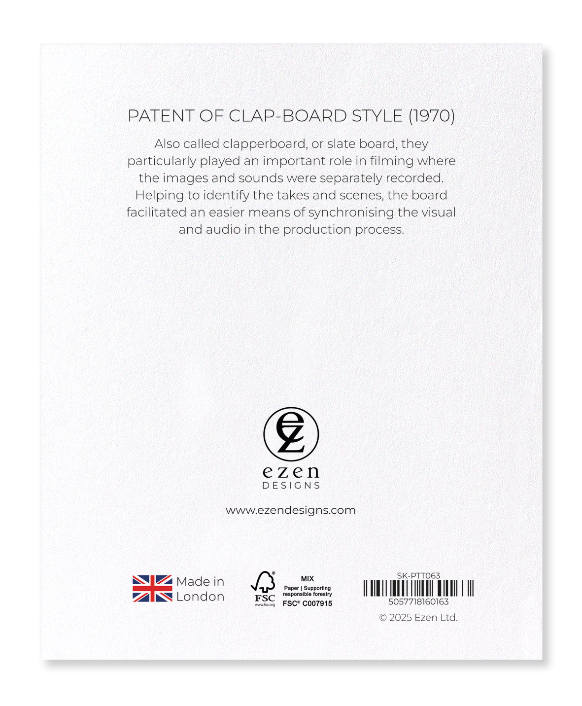 Ezen Designs - Patent of clap-board style (1970) - Sticker Set