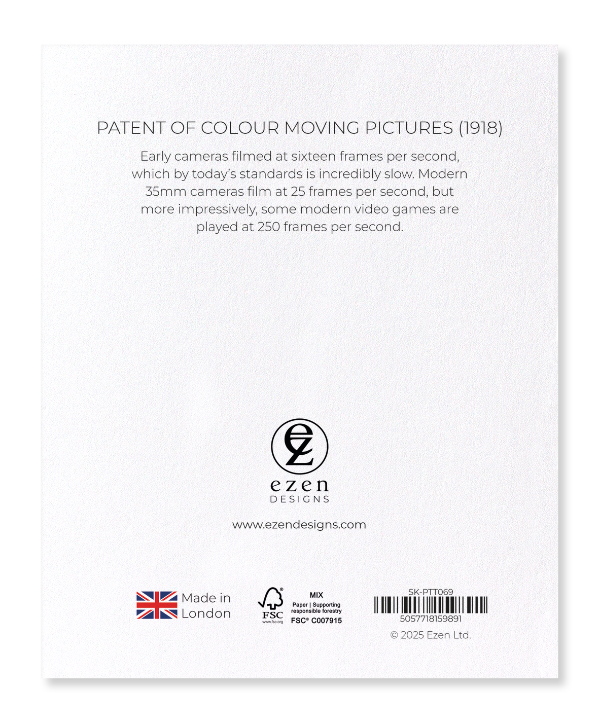 Ezen Designs - Patent of colour moving pictures (1918) - Sticker Set