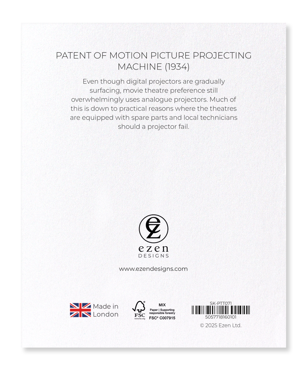 Ezen Designs - Patent of motion picture projecting machine (1934) - Sticker Set