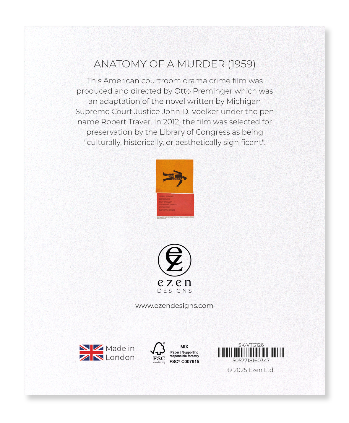 Ezen Designs - Anatomy of a murder (1959) - Sticker Set