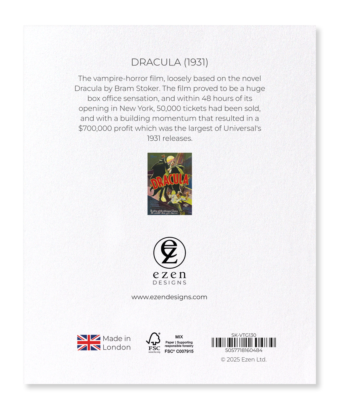 Ezen Designs - Dracula (1931) - Sticker Set