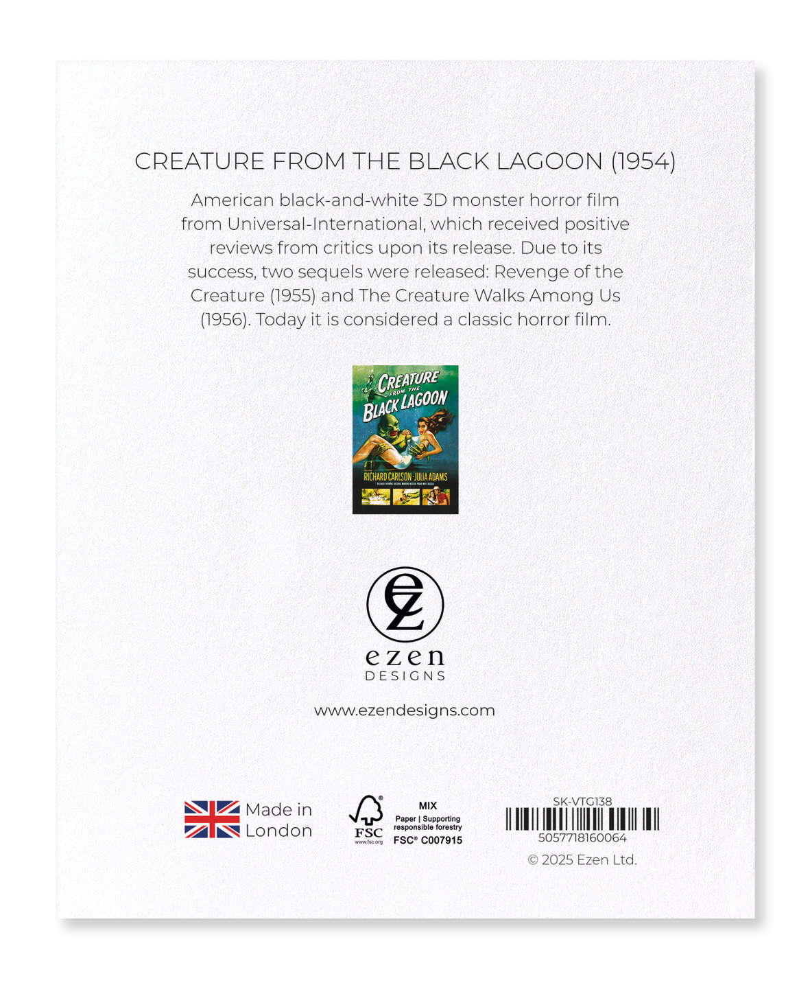 Ezen Designs - Creature from the black lagoon (1954) - Sticker Set