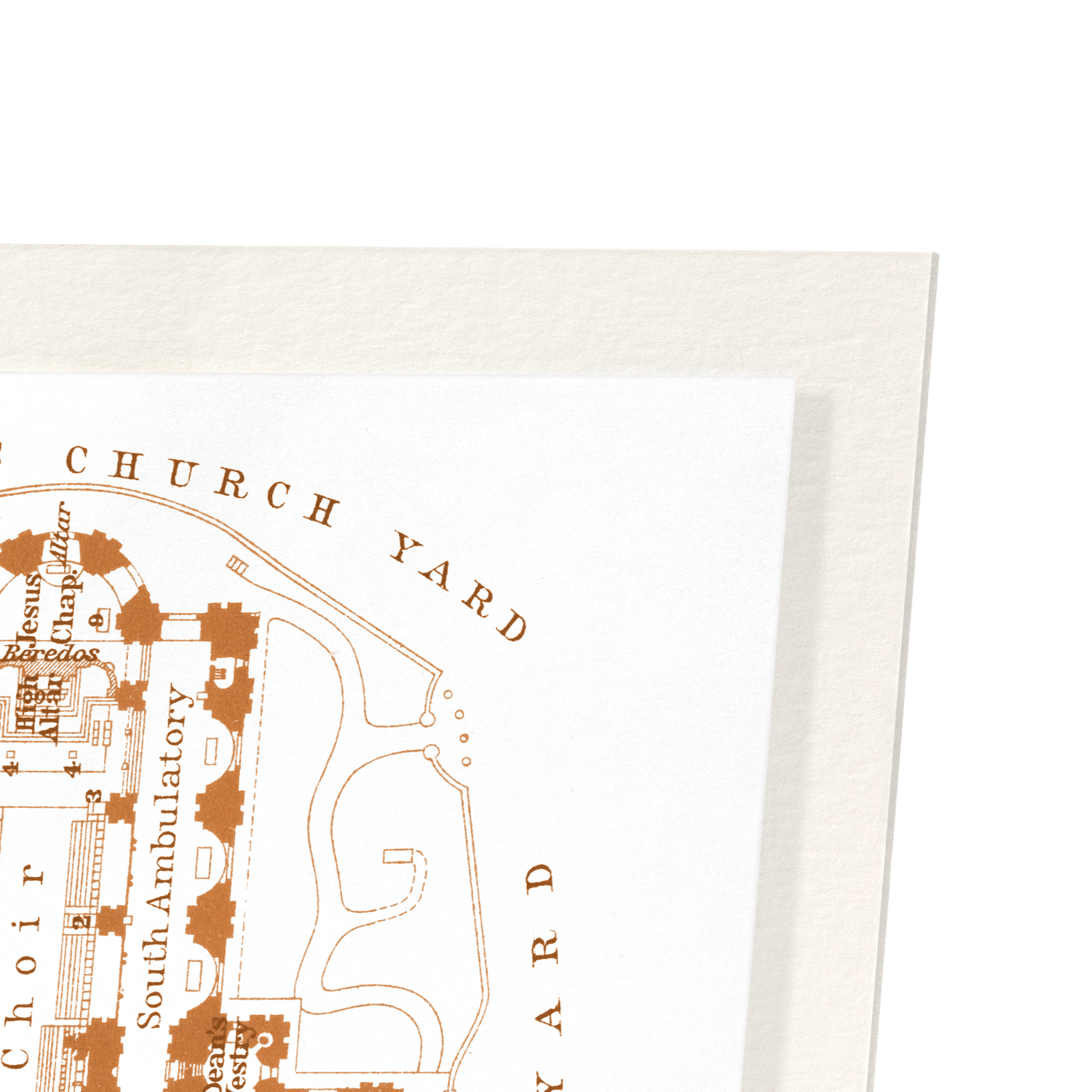 GROUND PLAN OF ST. PAUL'S (1930): Bespoke Art Print
