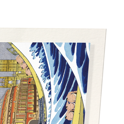GREAT WAVE OF ROYAL ALBERT HALL BY NIGHT: Japanese Art Print