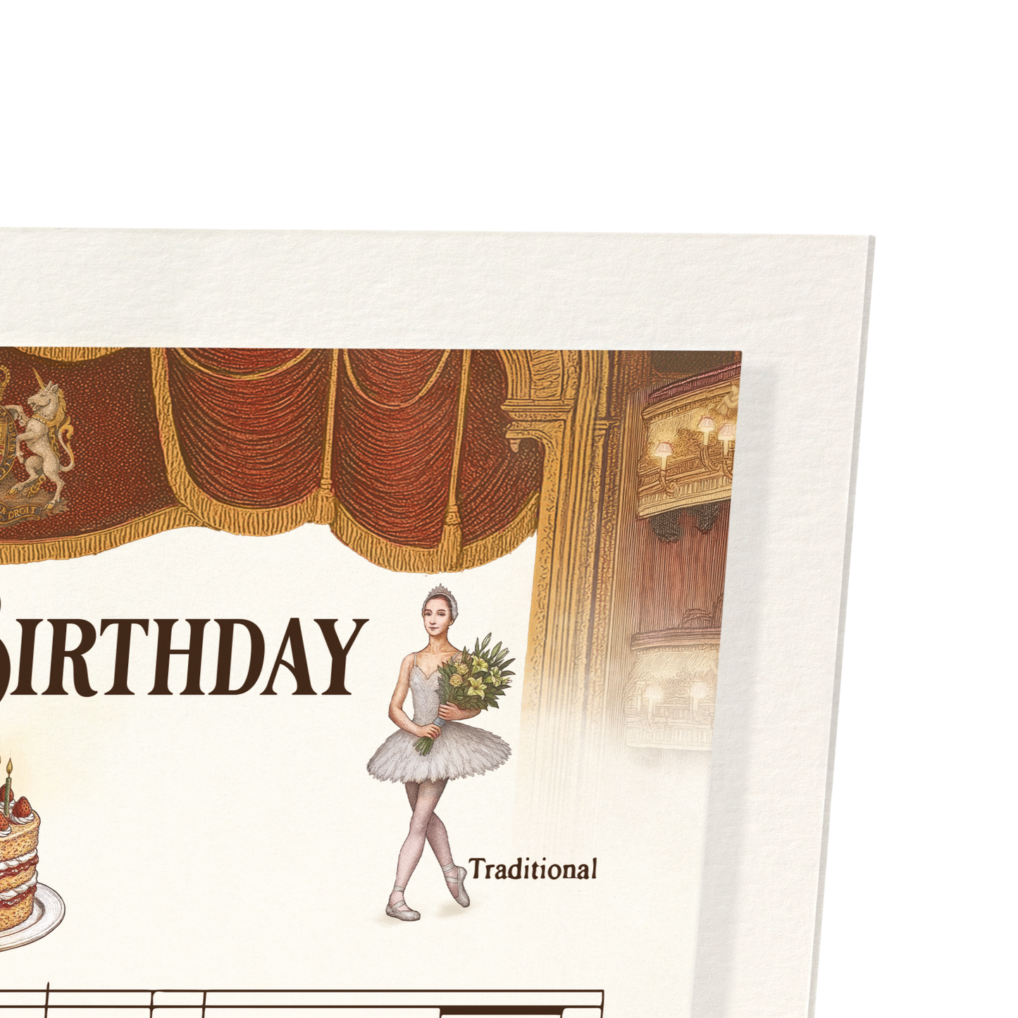 ROYAL BALLET & OPERA - BALLET HAPPY BIRTHDAY MUSIC SCORE: Bespoke Art Print