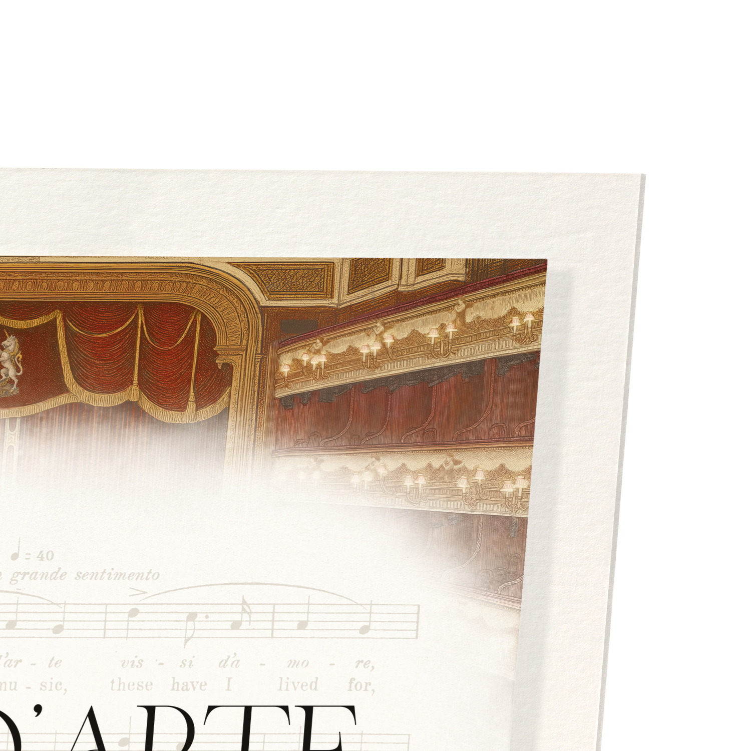 ROYAL BALLET & OPERA - VISSI D'ARTE FROM TOSCA ACT II: Bespoke Art Print