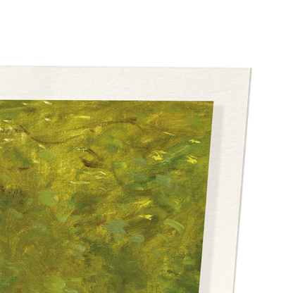 SPRING TIME READING BY MONET: Painting Art Print