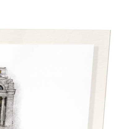 FREEMASONS GRAND HALL: Charcoal Art Print