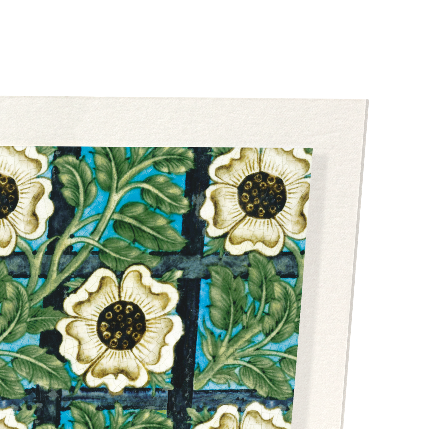 ROSE AND TRELLIS TILE (1898): Pattern Art Print