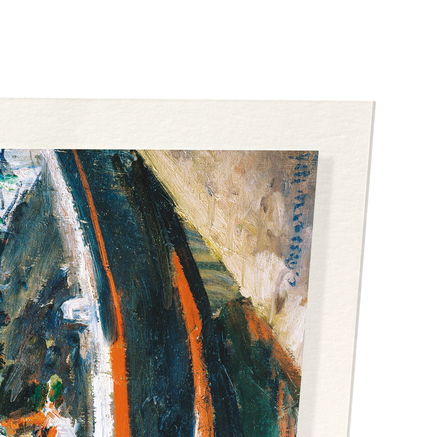 BARGES AT PONTOISE (1876): Painting Art Print