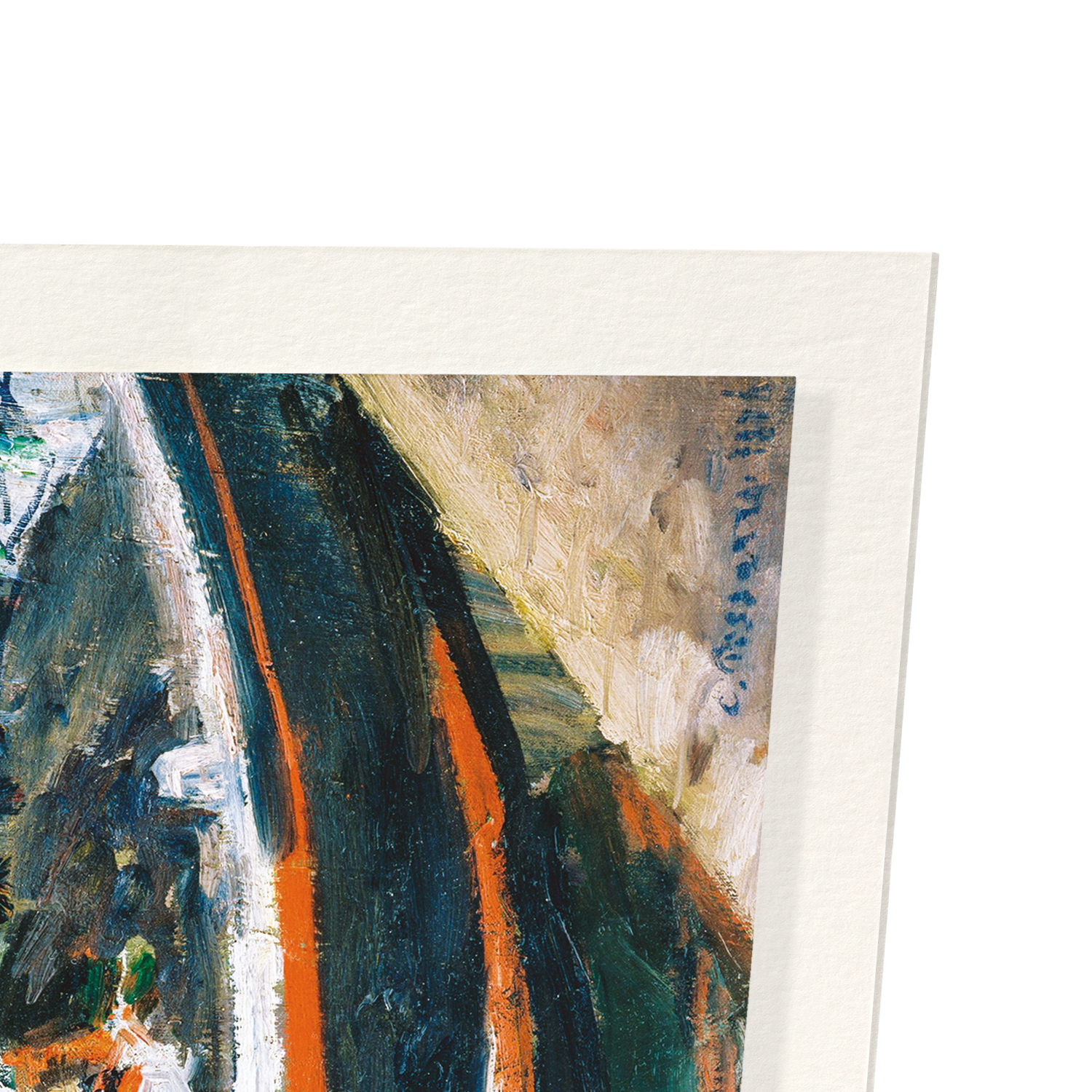 BARGES AT PONTOISE (1876): Painting Art Print