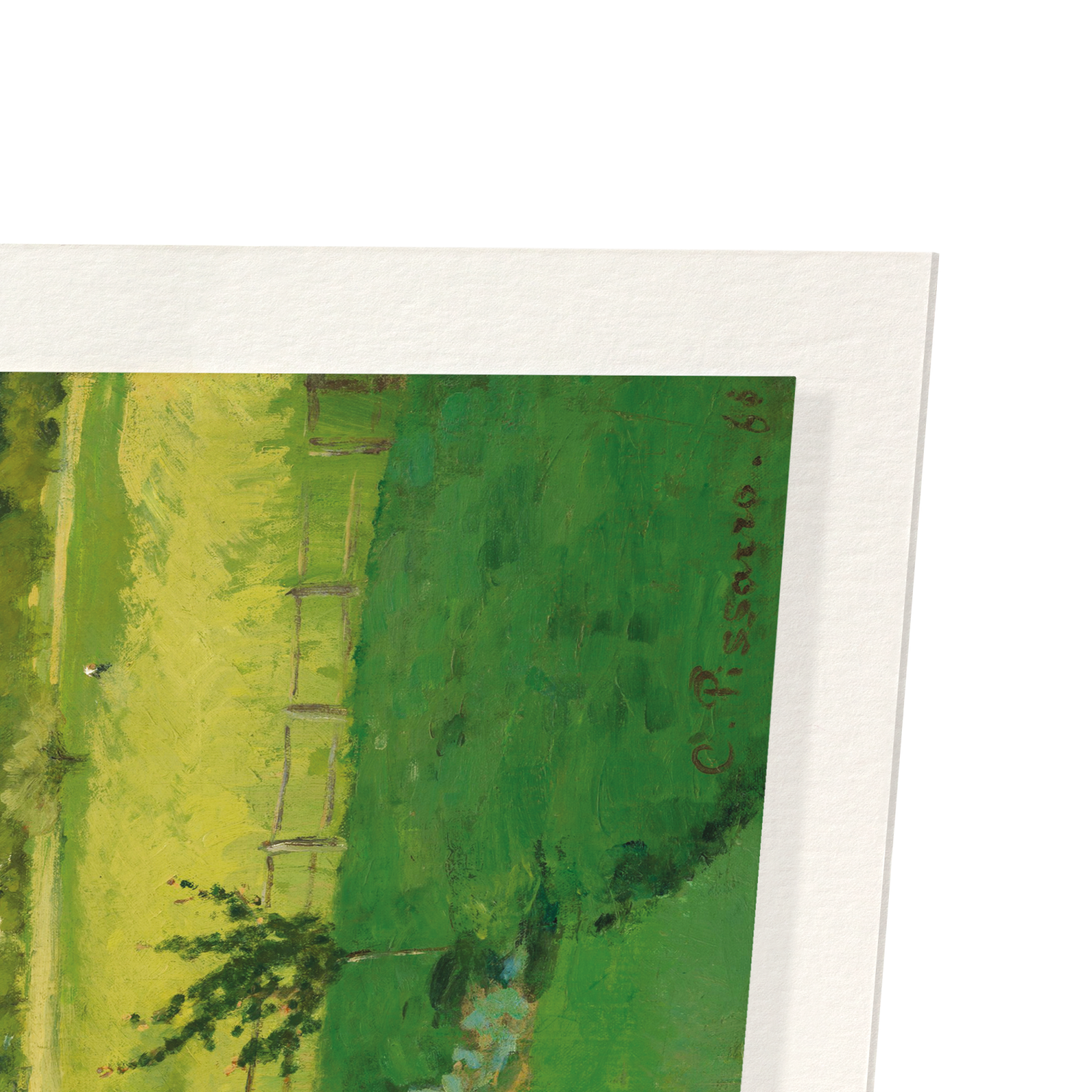 LANDSCAPE AT LES PÂTIS, PONTOISE (1868): Painting Art Print