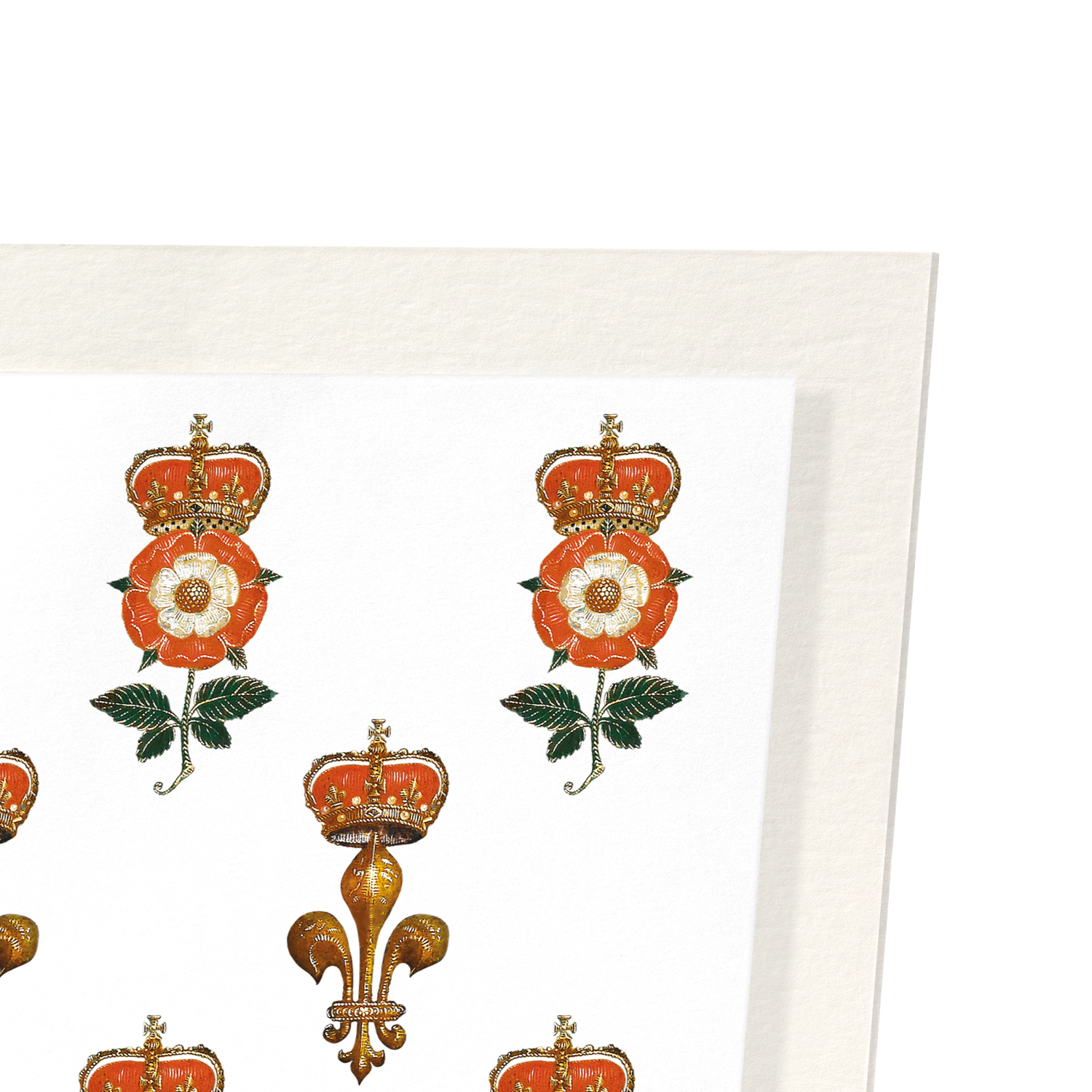 ROYAL TUDOR EMBLEMS (C.1575): Pattern Art Print