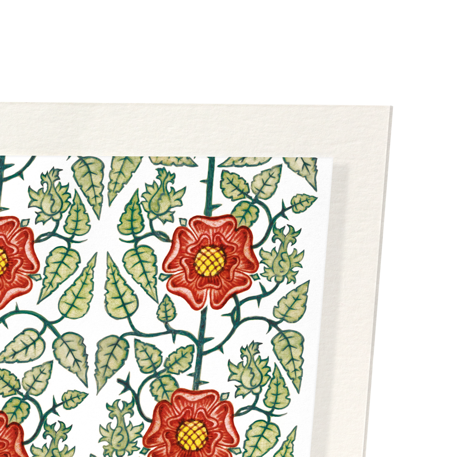 TUDOR ROSE BY DE MORGAN (C.1888): Pattern Art Print