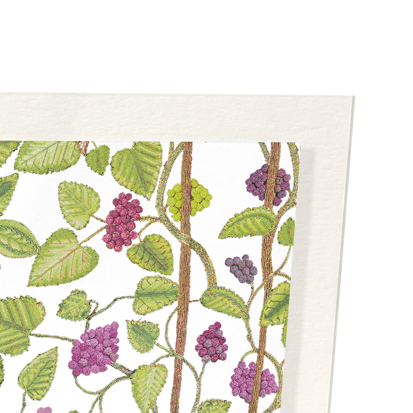 EMBROIDERY OF GRAPE VINES ON WHITE (16TH C.): Pattern Art Print