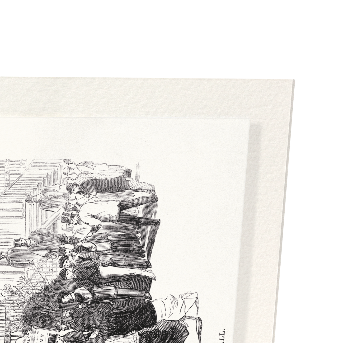 BUYING TICKETS FOR A DICKENS' READING (1867): Victorian Art Print