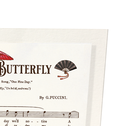 MADAMA BUTTERFLY MUSIC SCORE (1904): Victorian Art Print
