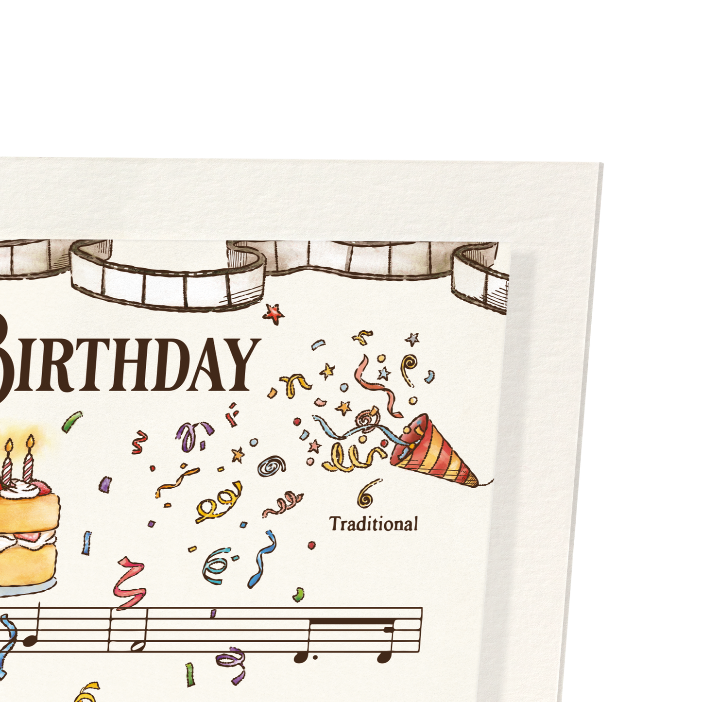 CINEMA BIRTHDAY MUSIC SCORE: Victorian Art Print