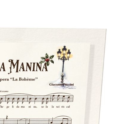 LA BOHEME - CHE GELIDA MANINA - OPERA MUSIC SCORE: Victorian Art Print