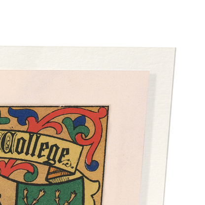 LINCOLN COLLEGE CREST: Painting Art Print