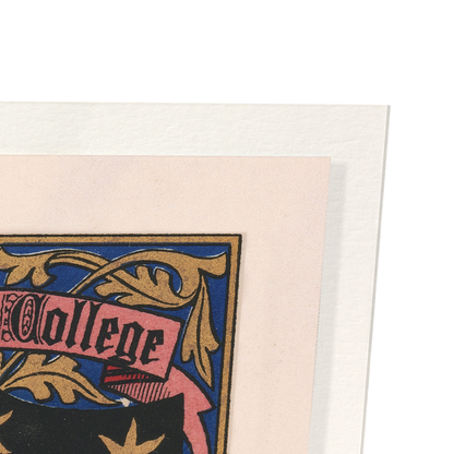 ST JOHN'S COLLEGE CREST: Painting Art Print