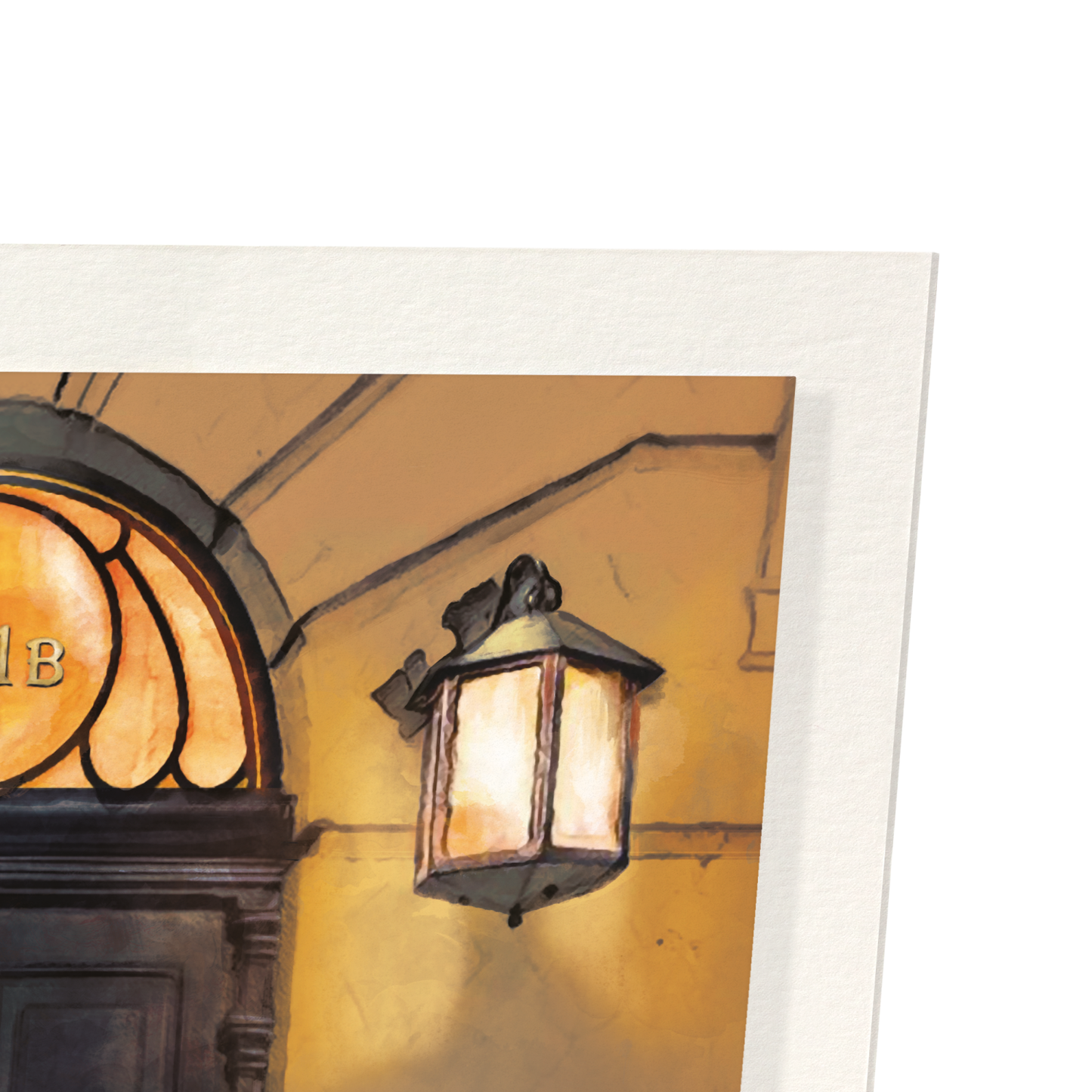FRONT DOOR OF 221B BAKER STREET NIGHT: Watercolour Art Print