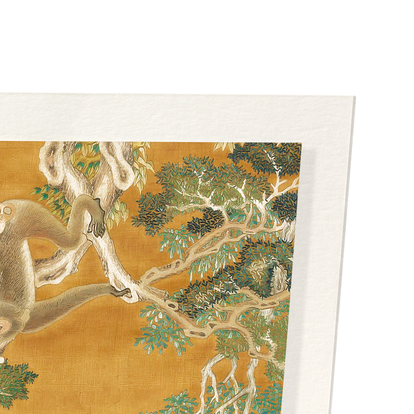 SCROLL OF MONKEYS AND PINE TREES (C.1860): Painting Art Print