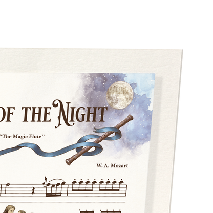 THE MAGIC FLUTE - QUEEN OF THE NIGHT - OPERA MUSIC SCORE: Victorian Art Print