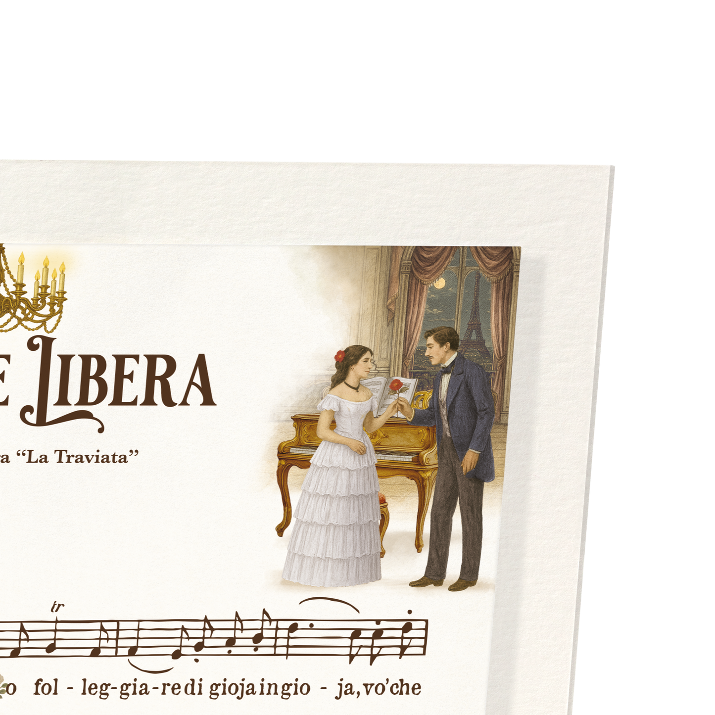 LA TRAVIATA - SEMPRE LIBERA - OPERA MUSIC SCORE: Victorian Art Print
