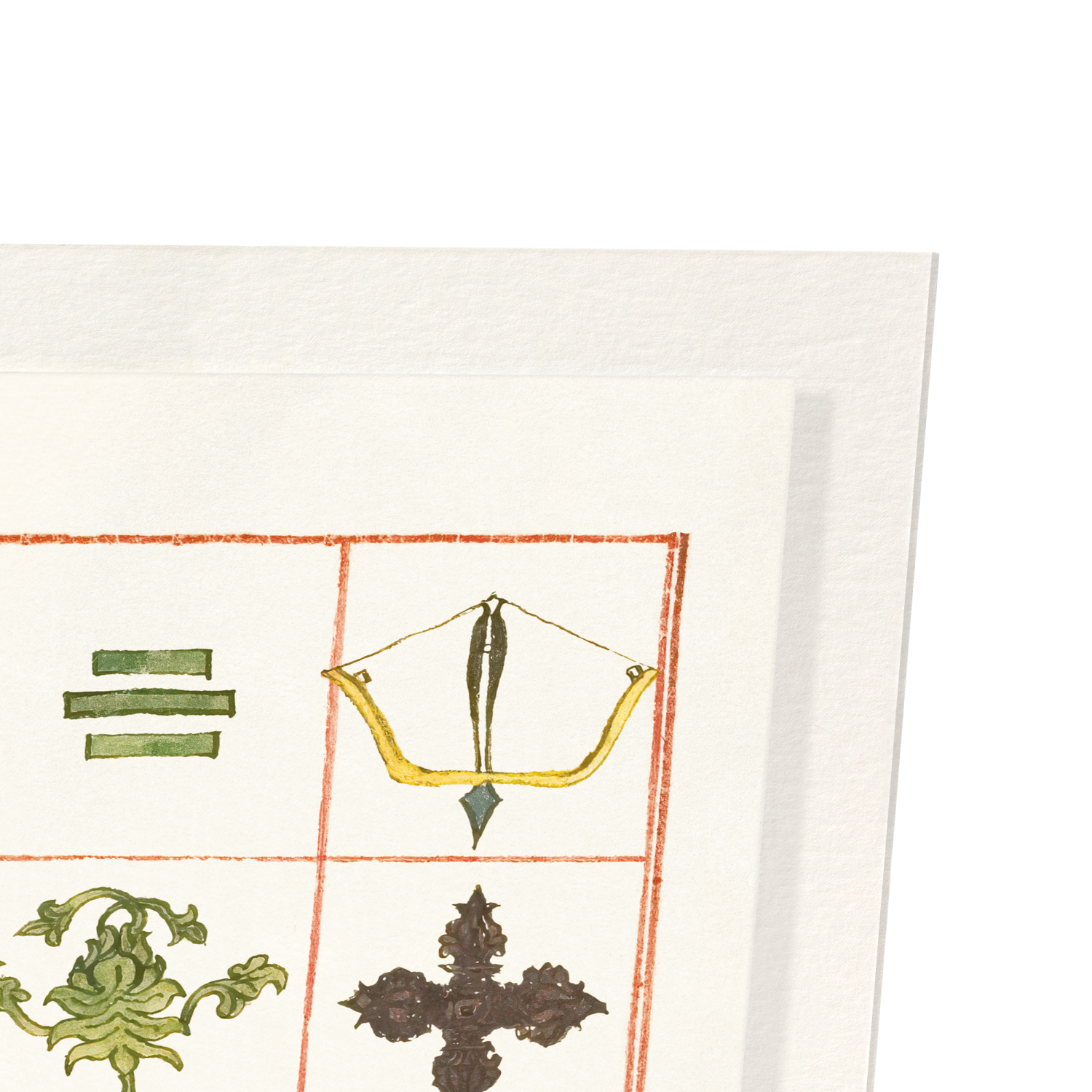 MONGOLIAN RITUAL SYMBOLS: Painting Art Print