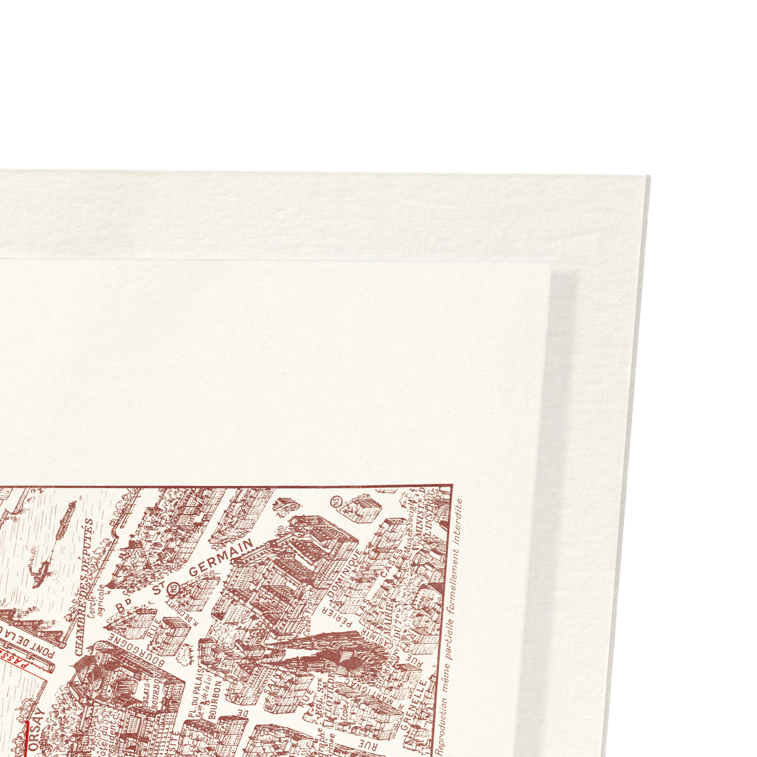 INTERNATIONAL EXHIBITION OF DECORATIVE ARTS (1925): Map Zoom Art Print