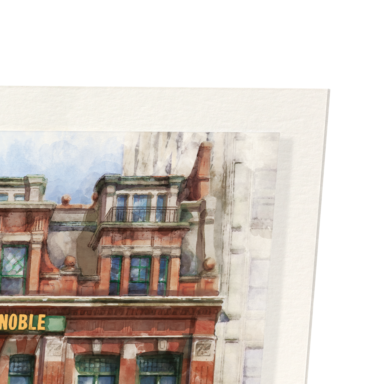 BARNES & NOBLE FLAGSHIP STORE IN UNION SQUARE: Watercolour Art Print