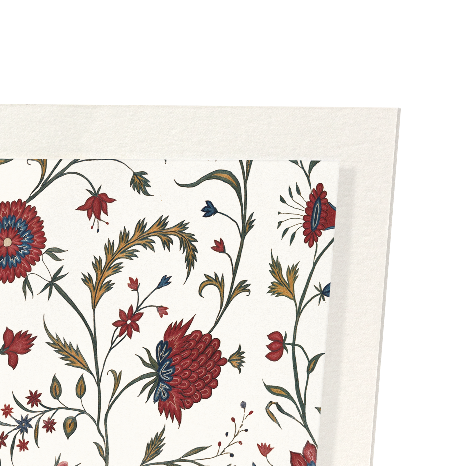 BRODERIE FLORALE ROUGE (XVIIIE S.): Botanical Art Print