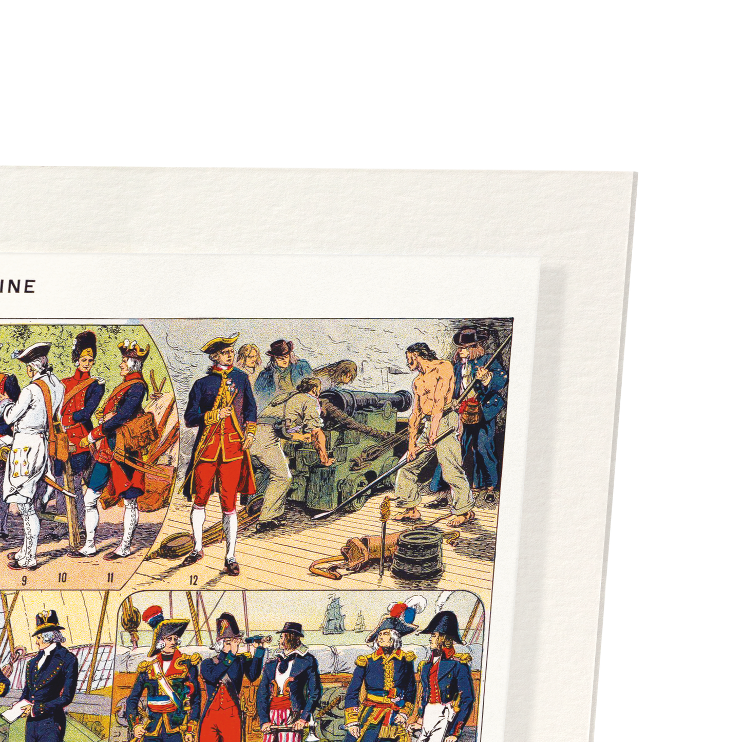 UNIFORMES NAVALS FRANÇAIS (1932): Painting Art Print