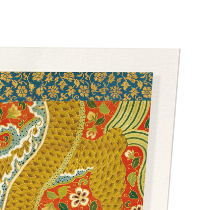 DAIS ORNÉ D’UN DRAGON PARMI LES FLEURS (12E–15E S.): Painting Art Print