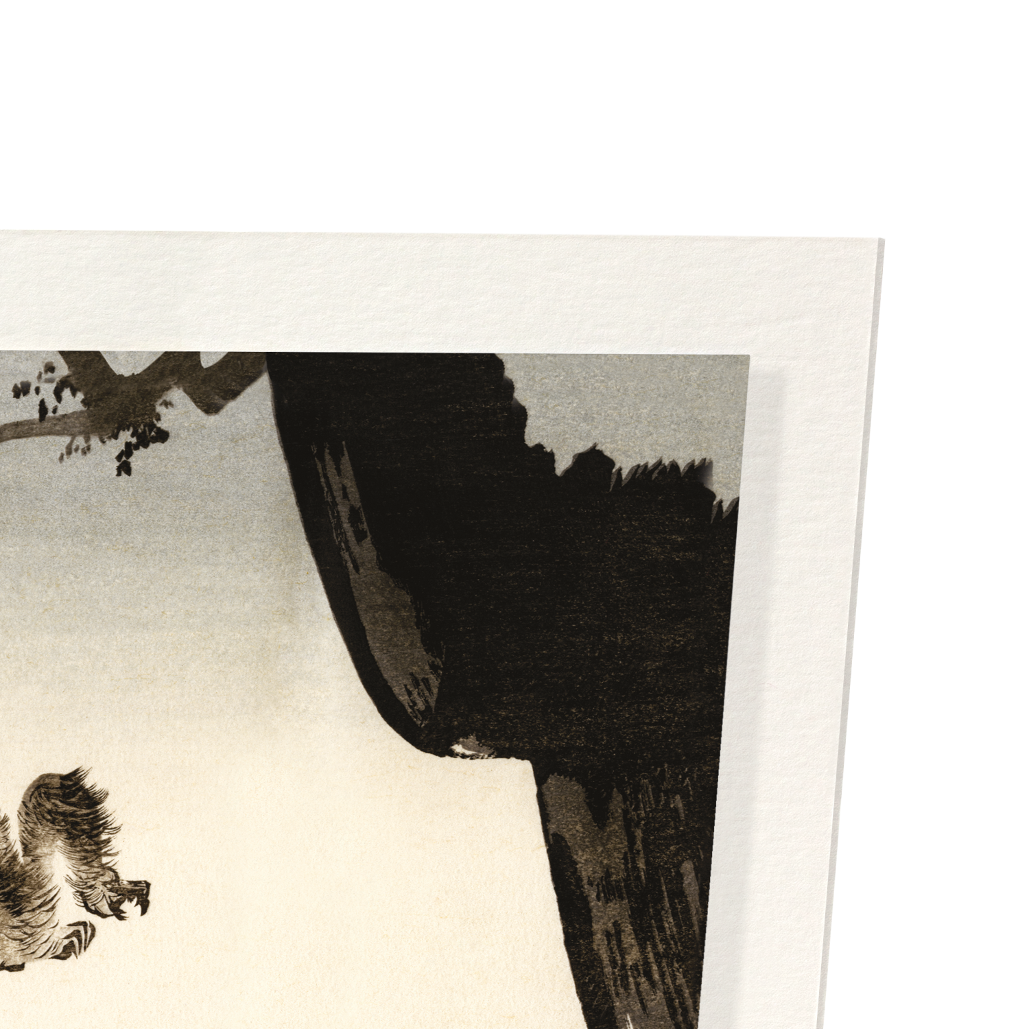 MONKEY AND MOON (C.1910): Japanese Art Print