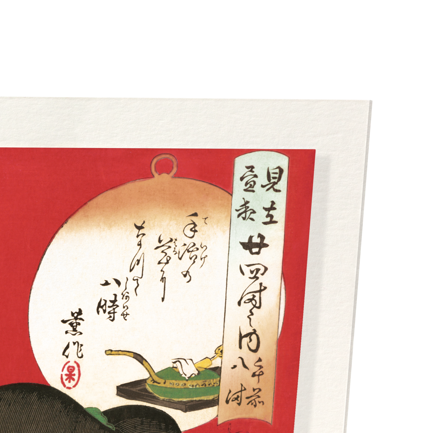 BEAUTY ARRANGING IRIS (1870): Japanese Art Print